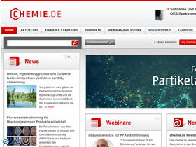 'chemie.de' screenshot