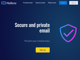 'mailfence.com' screenshot