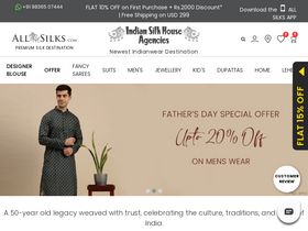 'indiansilkhouseagencies.com' screenshot