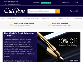 'cultpens.com' screenshot