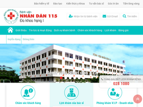 'benhvien115.com.vn' screenshot