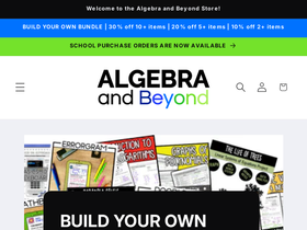 shop-algebra-and-beyond.com homepage screenshot