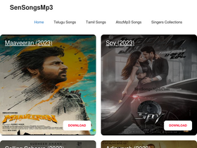 'sensongsmp3.tv' screenshot