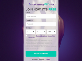 'localcheatingmilfs.com' screenshot