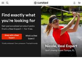 'curated.com' screenshot