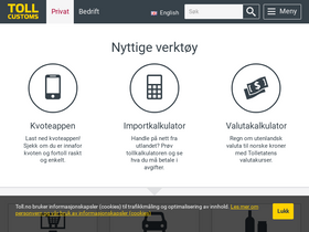 'toll.no' screenshot