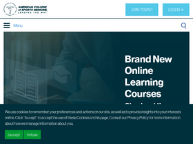 'acsm.org' screenshot