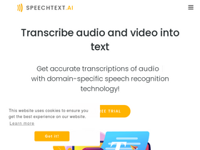 'speechtext.ai' screenshot