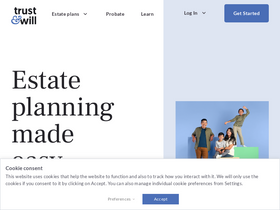 'trustandwill.com' screenshot