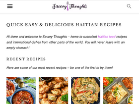 'savorythoughts.com' screenshot