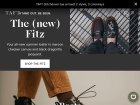 'taftclothing.com' screenshot