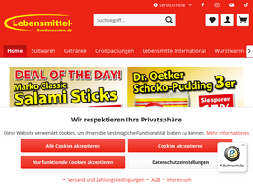 'lebensmittel-sonderposten.de' screenshot