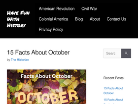 'havefunwithhistory.com' screenshot