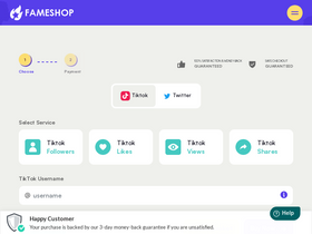'fameshop.co' screenshot