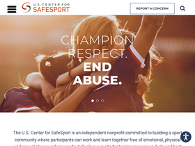 'uscenterforsafesport.org' screenshot