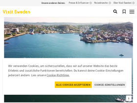 'visitsweden.de' screenshot