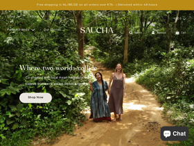 saucha.co homepage screenshot
