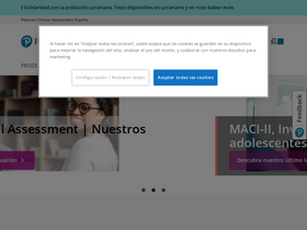 'pearsonclinical.es' screenshot