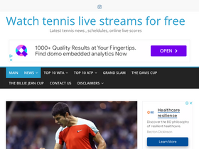 'tennistream.net' screenshot