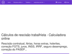 'calculorescisao.com.br' screenshot