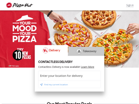 'pizzahut.co.in' screenshot
