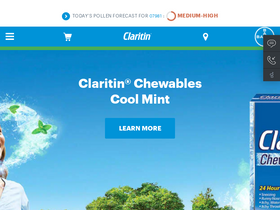 'claritin.com' screenshot