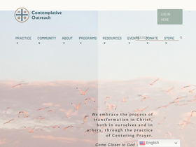 'contemplativeoutreach.org' screenshot