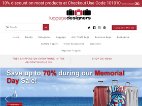 luggagedesigners.com homepage screenshot
