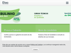 'vestibulinhoetec.com.br' screenshot