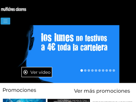 'multicinescaceres.com' screenshot