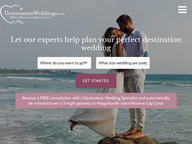 'destinationweddings.com' screenshot