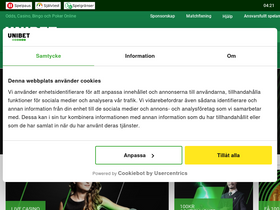 'unibet.se' screenshot