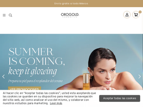 OROGOLD Cosmetics homepage screenshot