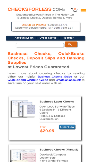 Manual Business Checks at Guaranteed Lowest Prices