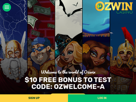 'ozwincasino.com' screenshot