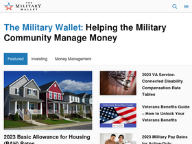 'themilitarywallet.com' screenshot