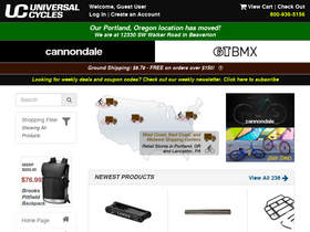'universalcycles.com' screenshot