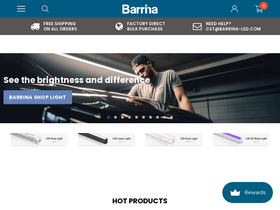 Barrina led homepage screenshot