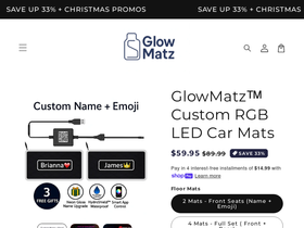 Glow Matz website screenshot