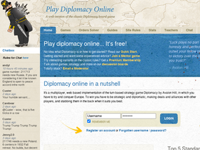 'playdiplomacy.com' screenshot
