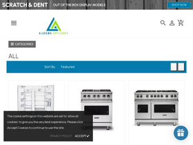 alabamaappliancesd.com homepage screenshot