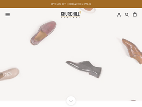 churchillshoes.com homepage screenshot