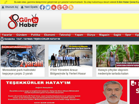 '8gunhaber.com' screenshot