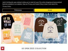 'jackssurfboards.com' screenshot