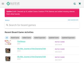 'sleeveyourgames.com' screenshot