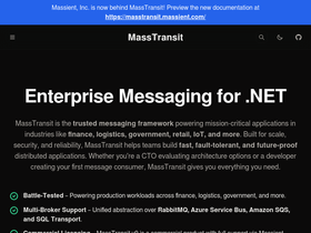 'masstransit.io' screenshot