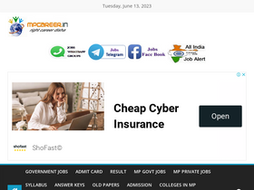 'mpcareer.in' screenshot