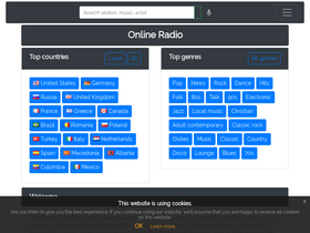 'online-radio.eu' screenshot