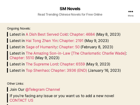 'smnovels.com' screenshot