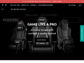 akracing.co.nz homepage screenshot